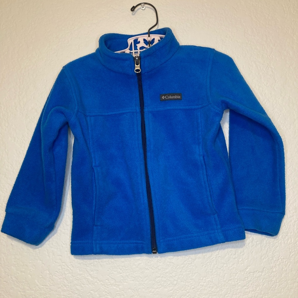 Columbia Sportswear Full Zip Fleece Jacket Toddler 3T Blue LS Warm Casual